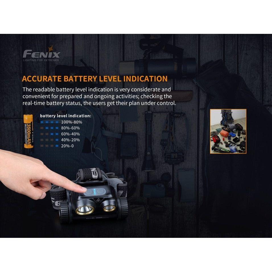 Fenix HM65R ShadowMaster 1200 Lumens Rechargeable Headtorch - Hill and Dale Outdoors