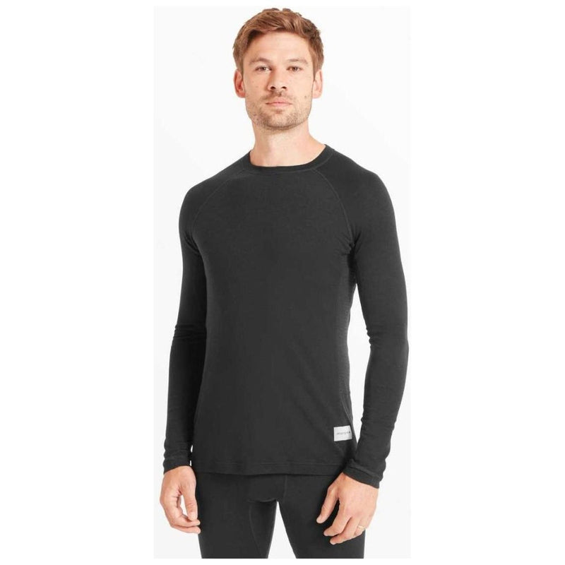 Artilect Boulder 125 Long Sleeve Crew Merino Men's Baselayer - Black - Hill and Dale Outdoors
