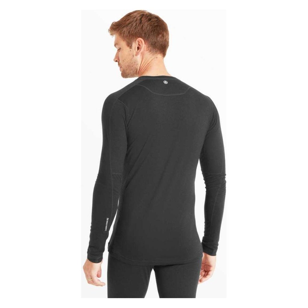 Artilect Boulder 125 Long Sleeve Crew Merino Men&#39;s Baselayer - Black - Hill and Dale Outdoors