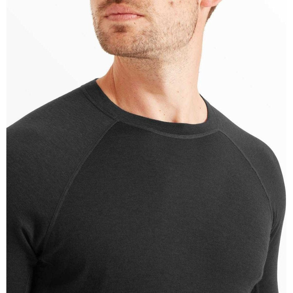 Artilect Boulder 125 Long Sleeve Crew Merino Men&#39;s Baselayer - Black - Hill and Dale Outdoors