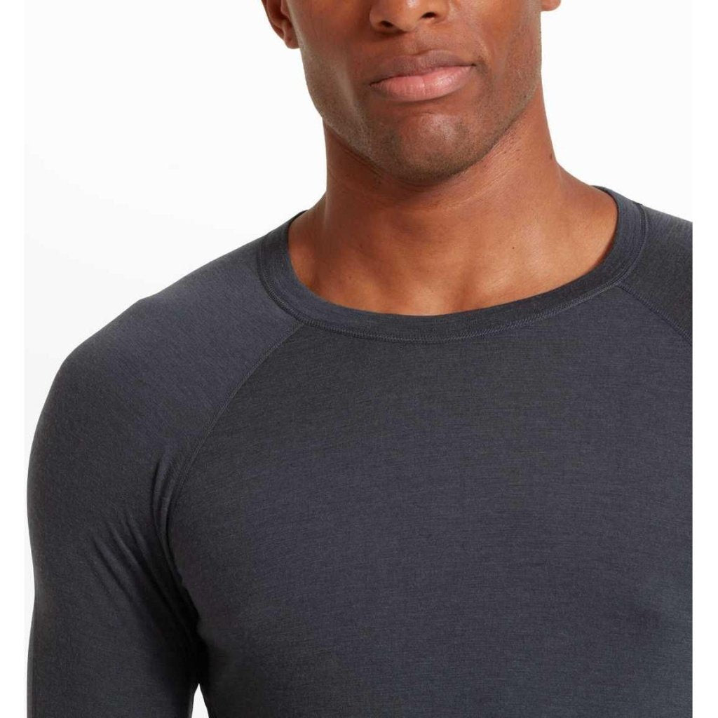 Artilect Boulder 125 Long Sleeve Crew Merino Men&#39;s Baselayer - Dusk Blue/ Black - Hill and Dale Outdoors