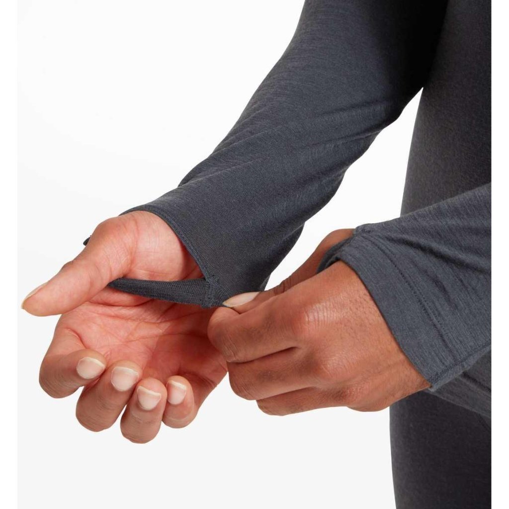 Artilect Boulder 125 Long Sleeve Crew Merino Men&#39;s Baselayer - Dusk Blue/ Black - Hill and Dale Outdoors