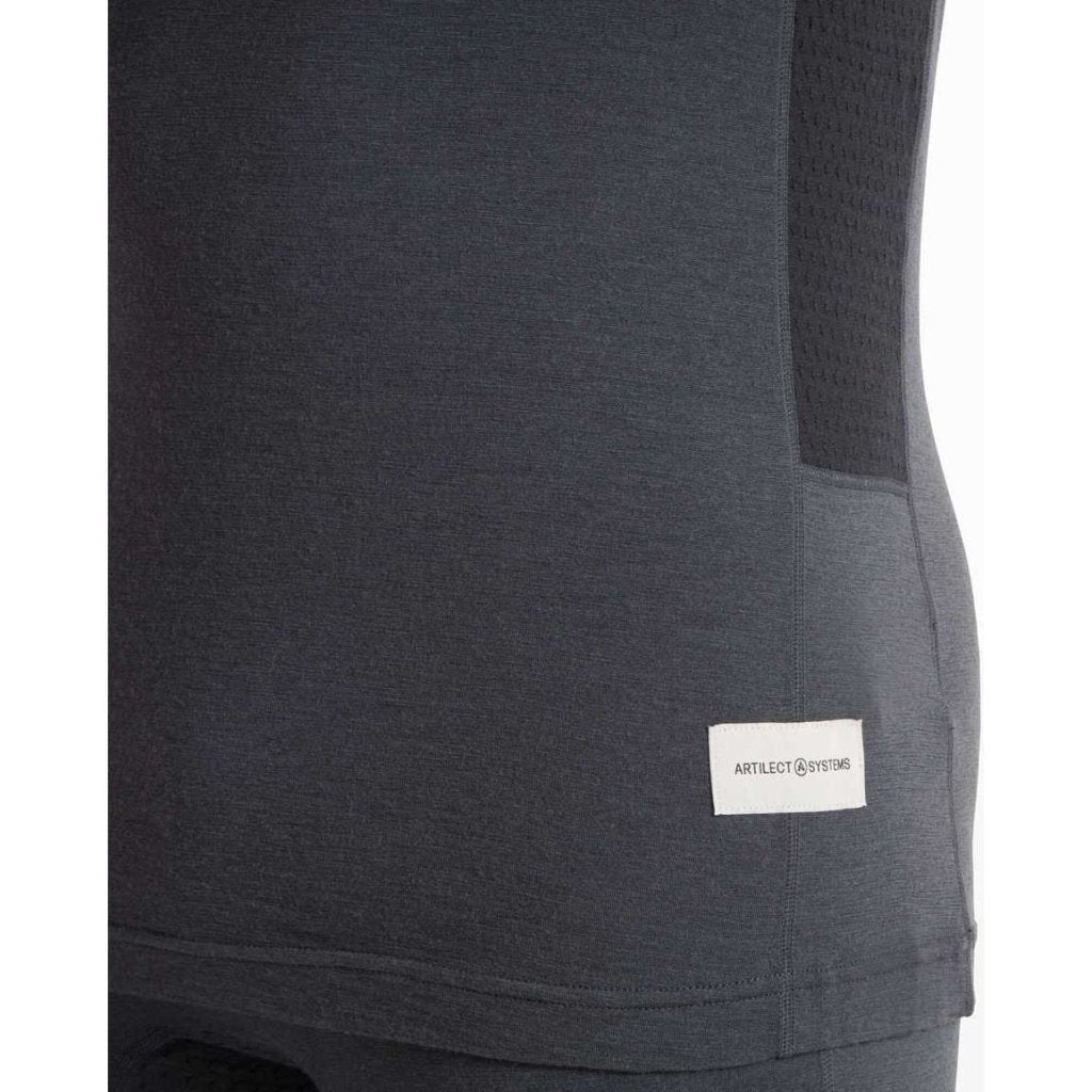 Artilect Boulder 125 Long Sleeve Crew Merino Men&#39;s Baselayer - Dusk Blue/ Black - Hill and Dale Outdoors