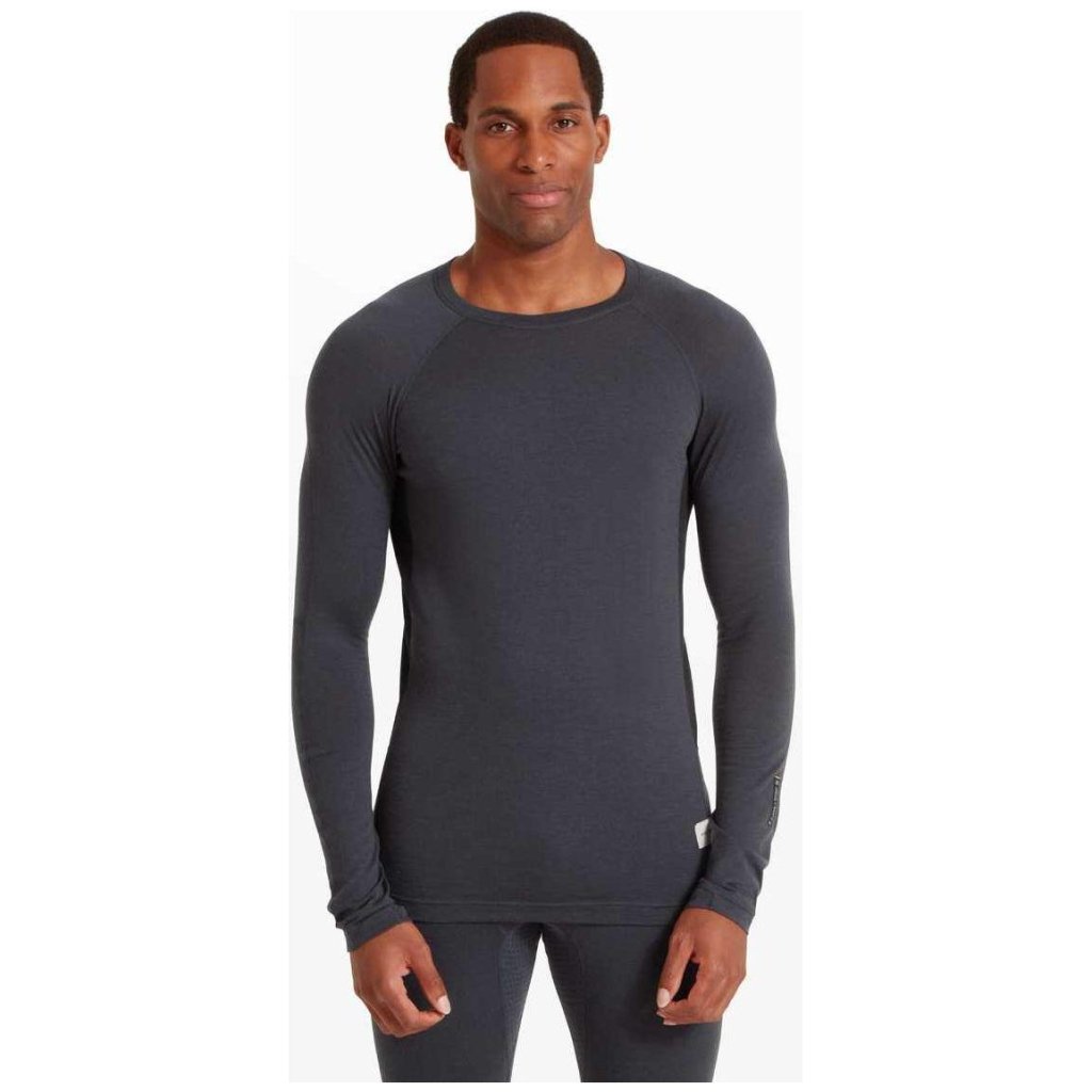 Artilect Boulder 125 Long Sleeve Crew Merino Men&#39;s Baselayer - Dusk Blue/ Black - Hill and Dale Outdoors