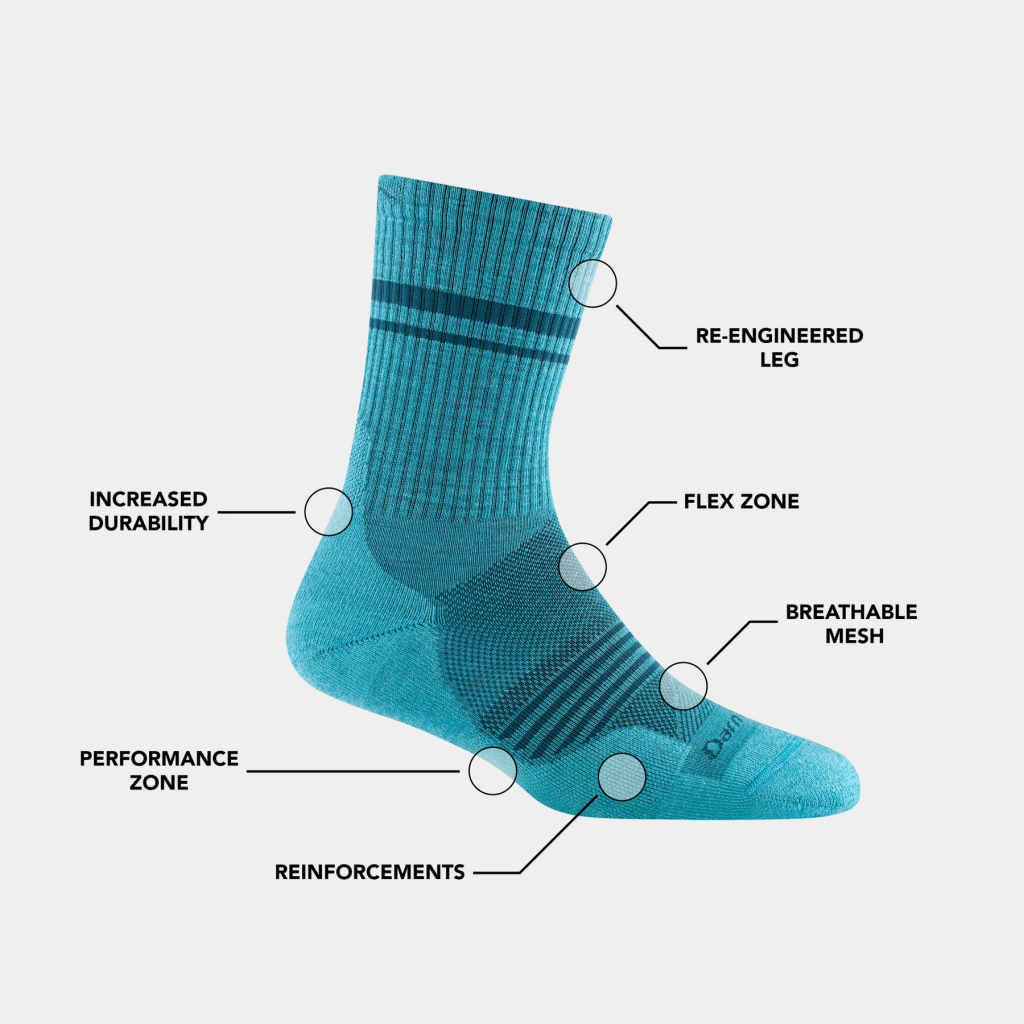 Darn Tough 1114 Women's Element Micro Crew Lightweight Running Socks - Hill and Dale Outdoors