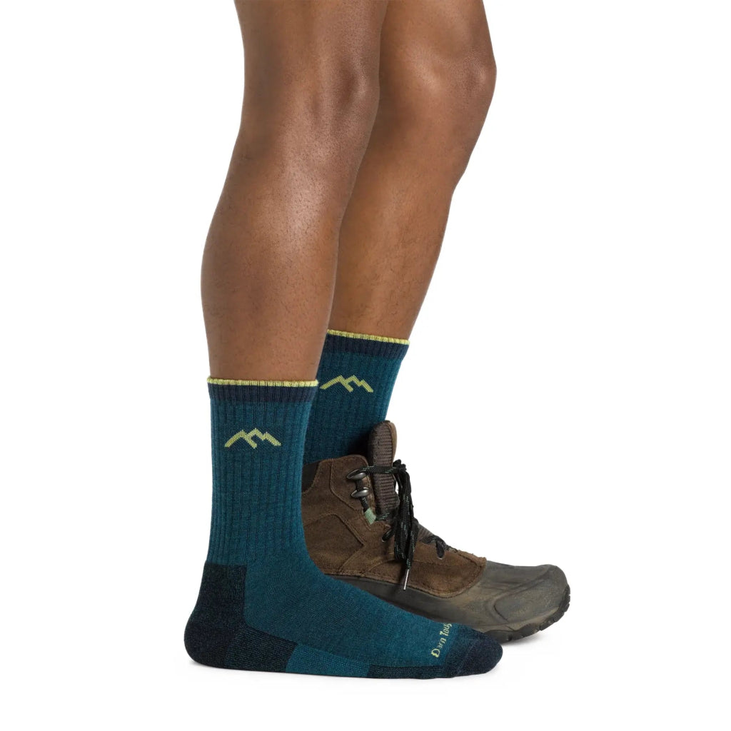 Darn Tough 1466 Men's Hiker Micro Crew Midweight Hiking Sock - Dark Teal - Hill and Dale Outdoors