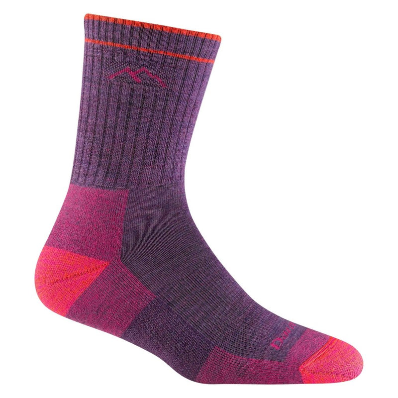 Darn Tough 1903 Women's Hiker Micro Crew Midweight Hiking Sock - Plum Health - Hill and Dale Outdoors