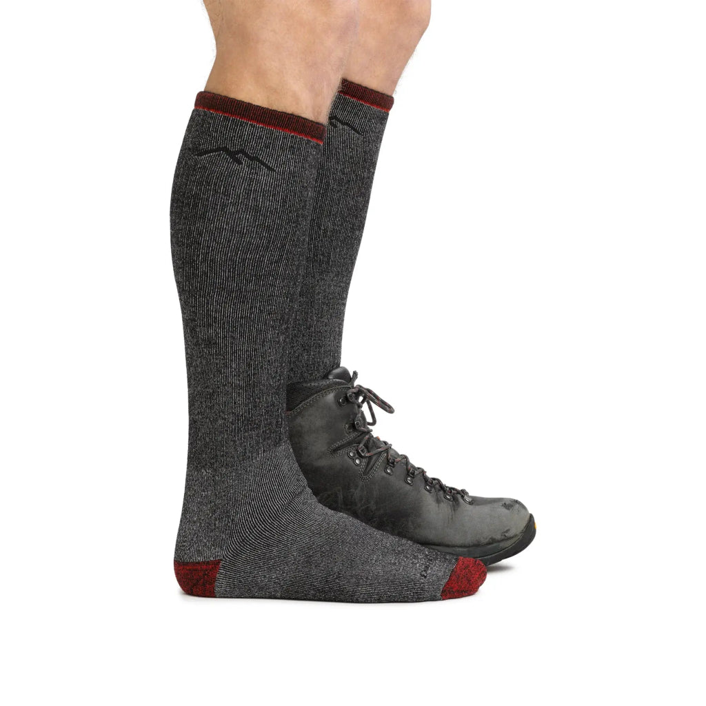 Darn Tough 1955 Men's Mountaineering Over - the - Calf Heavyweight Hiking Sock - Smoke - Hill and Dale Outdoors