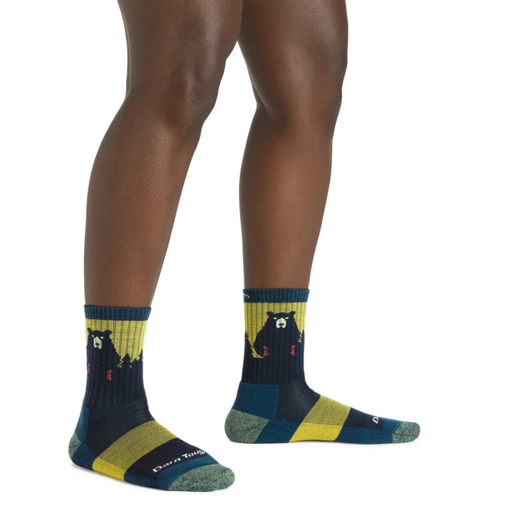 Darn Tough 1970 Women's Bear Town Micro Crew Lightweight Hiking Sock - Dark Teal - Hill and Dale Outdoors