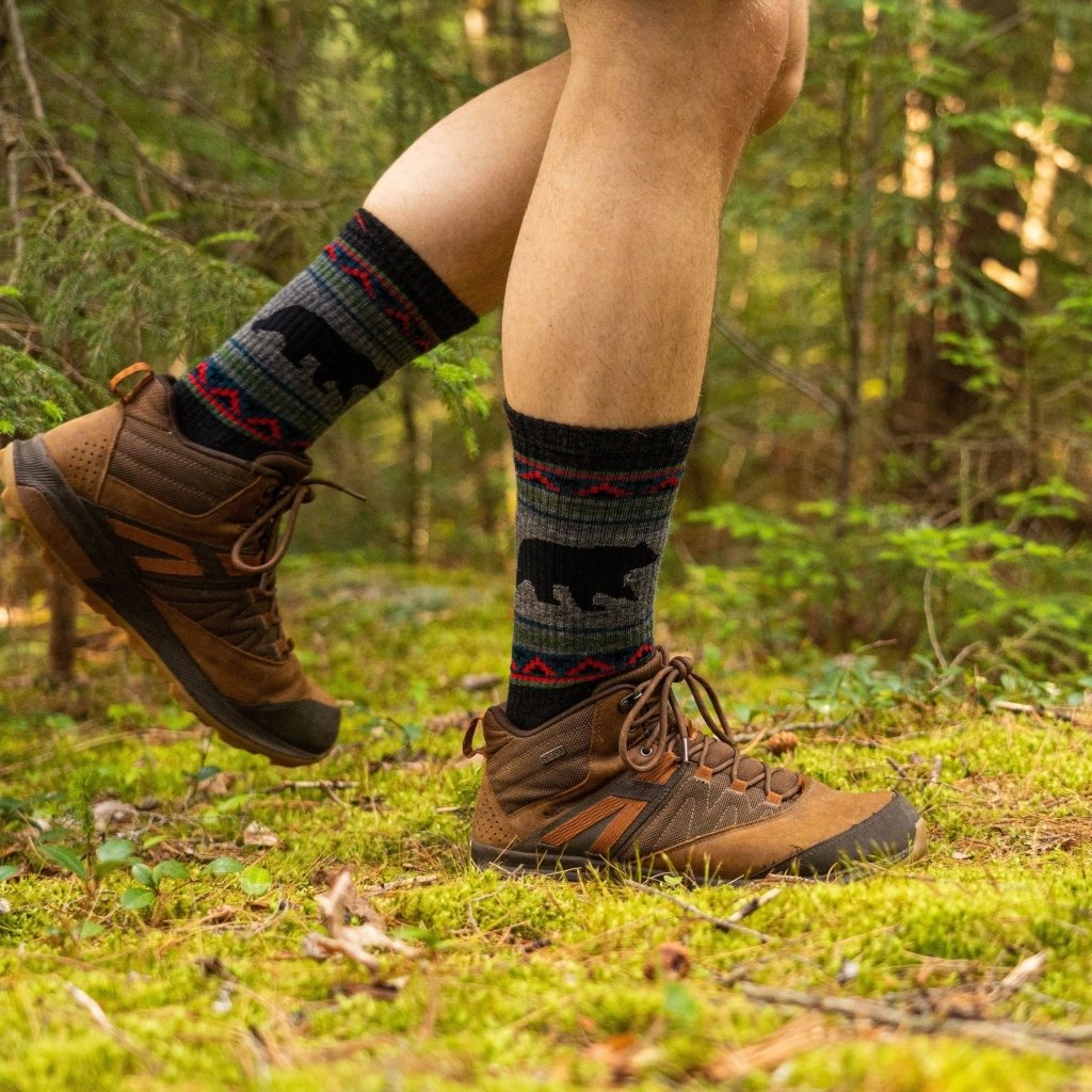 Darn Tough 1980 Men's VanGrizzle Boot Midweight Hiking Sock - Charcoal - Hill and Dale Outdoors