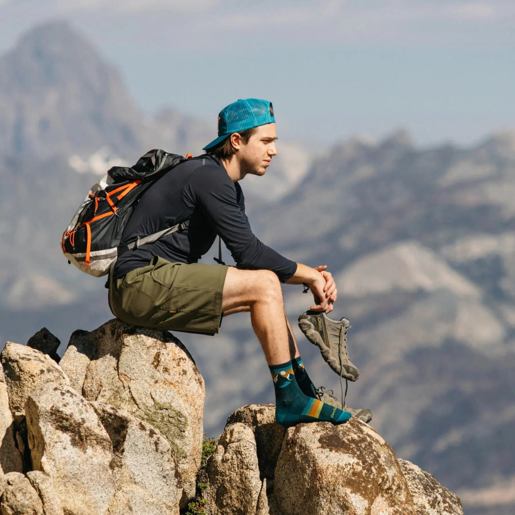 Darn Tough 1997 Men's Sunset Ridge Micro Crew Lightweight Hiking Sock - Bottle - Hill and Dale Outdoors