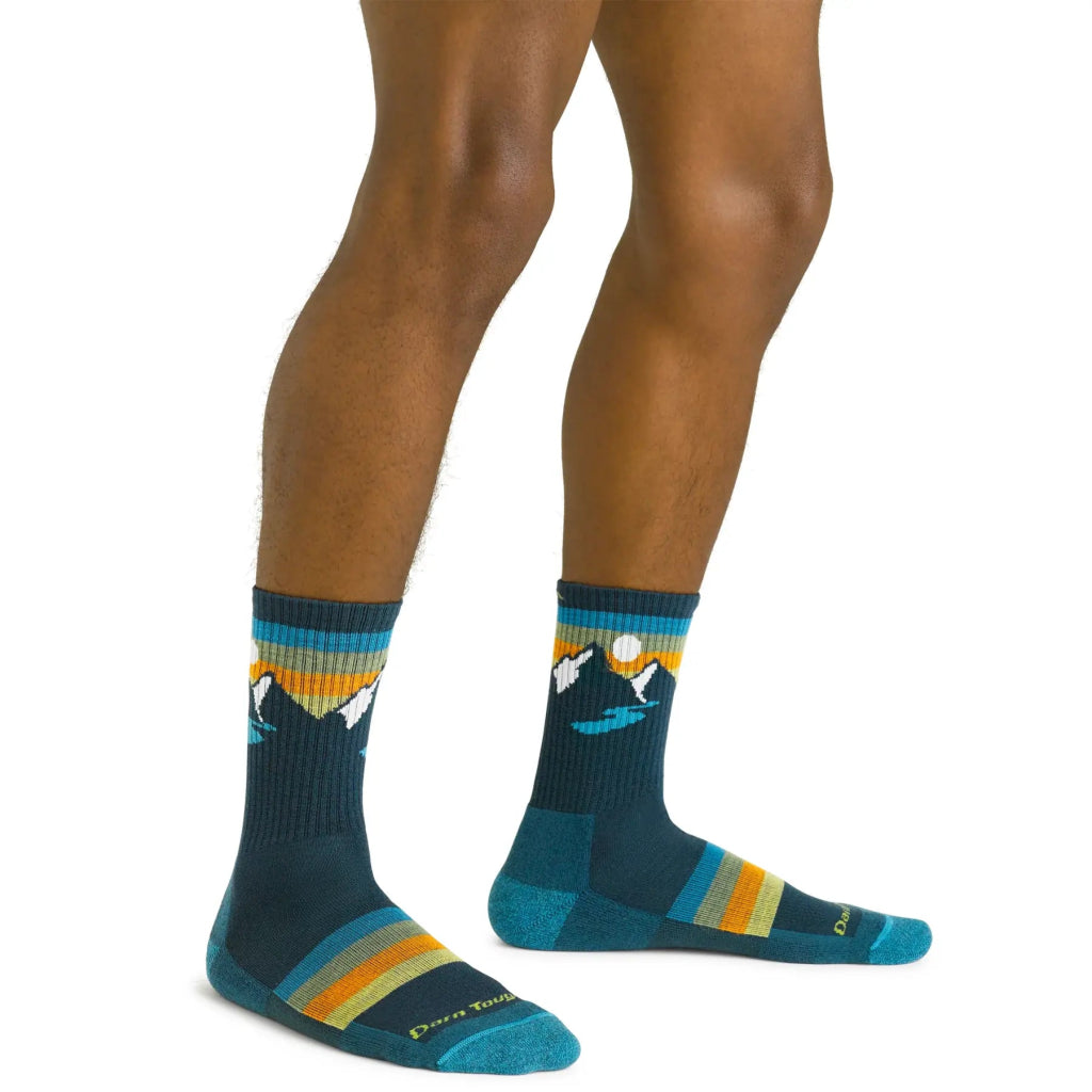 Darn Tough 1997 Men's Sunset Ridge Micro Crew Lightweight Hiking Sock - Bottle - Hill and Dale Outdoors