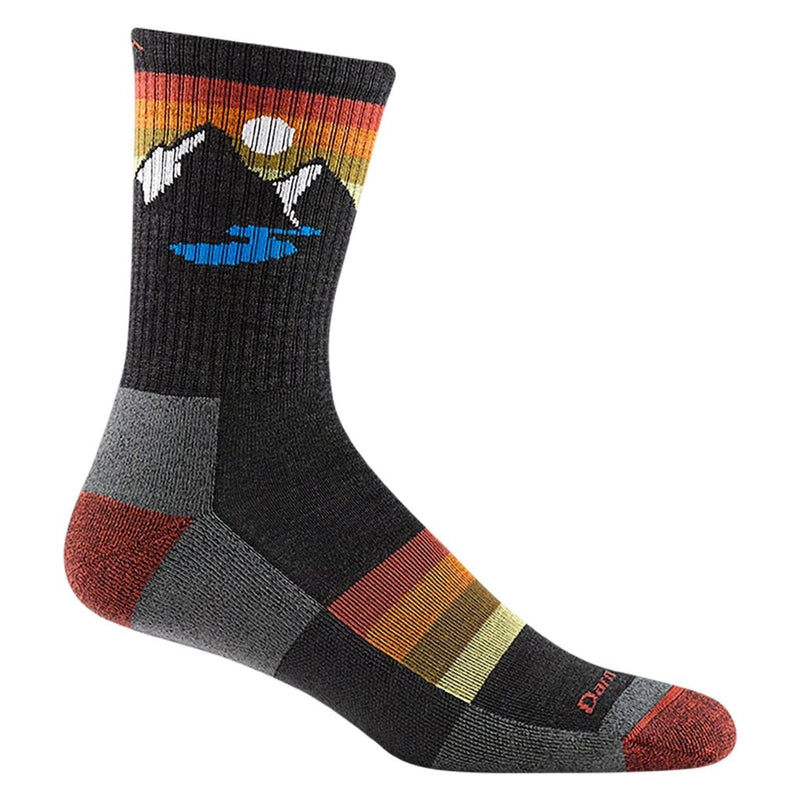 Darn Tough 1997 Men's Sunset Ridge Micro Crew Lightweight Hiking Sock - Charcoal - Hill and Dale Outdoors