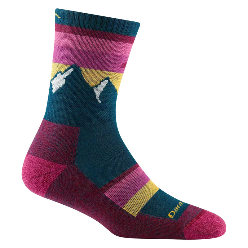 Darn Tough 5005 Women's Sunset Ledge Mirco Crew Lightweight Hiking Sock - Dark Teal - Hill and Dale Outdoors