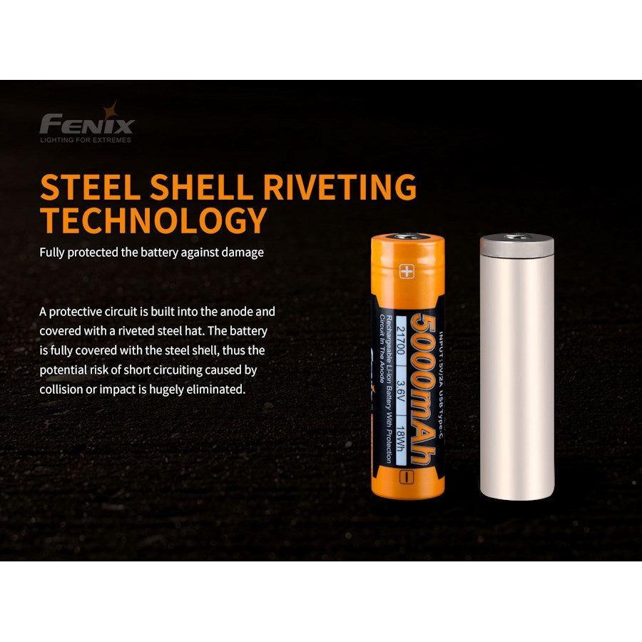 Fenix ARB - L21 - 5000U USB - C 21700 Battery - Hill and Dale Outdoors