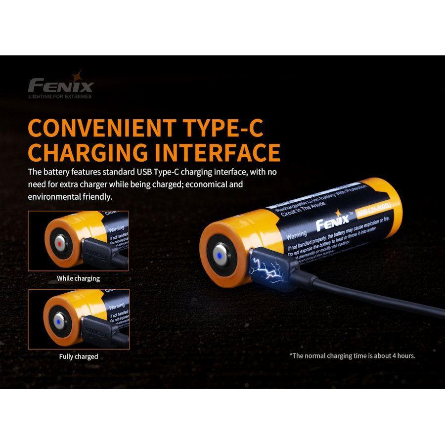 Fenix ARB - L21 - 5000U USB - C 21700 Battery - Hill and Dale Outdoors