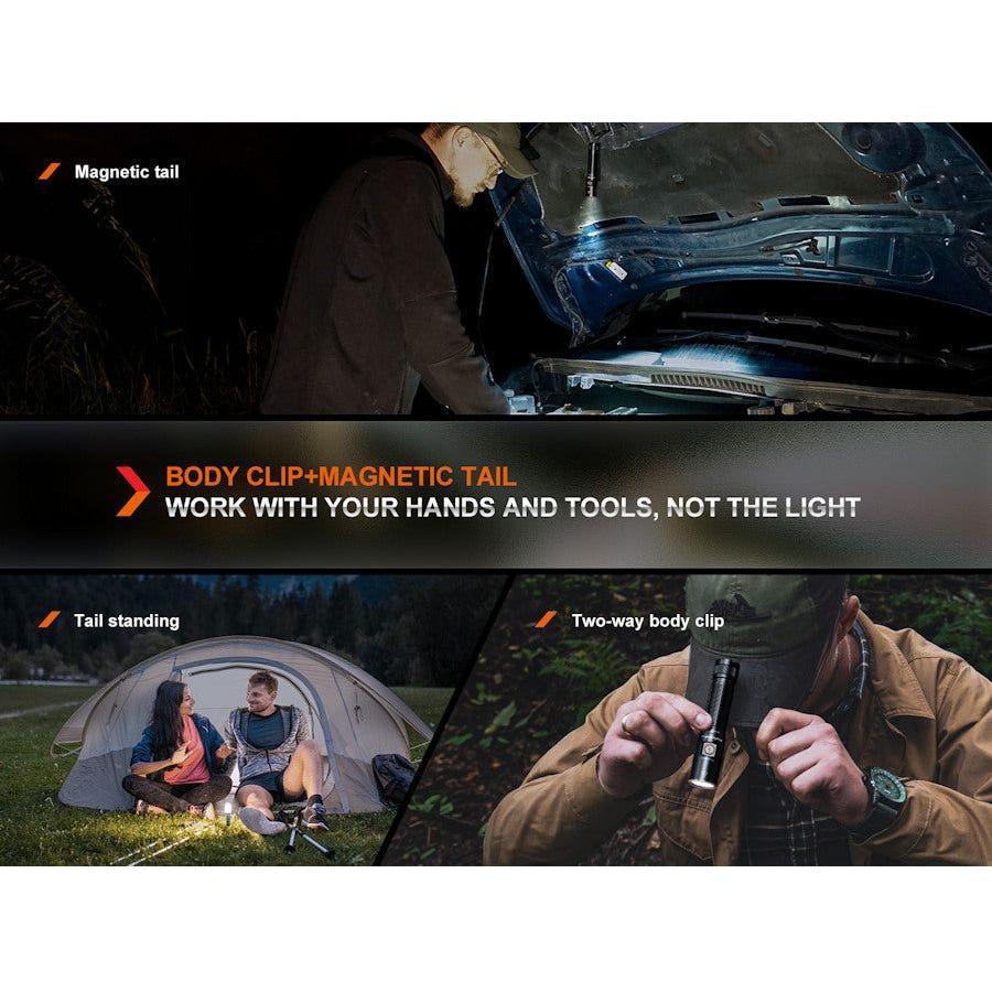 Fenix E28R V2.0 Rechargeable Flashlight - Black - Hill and Dale Outdoors