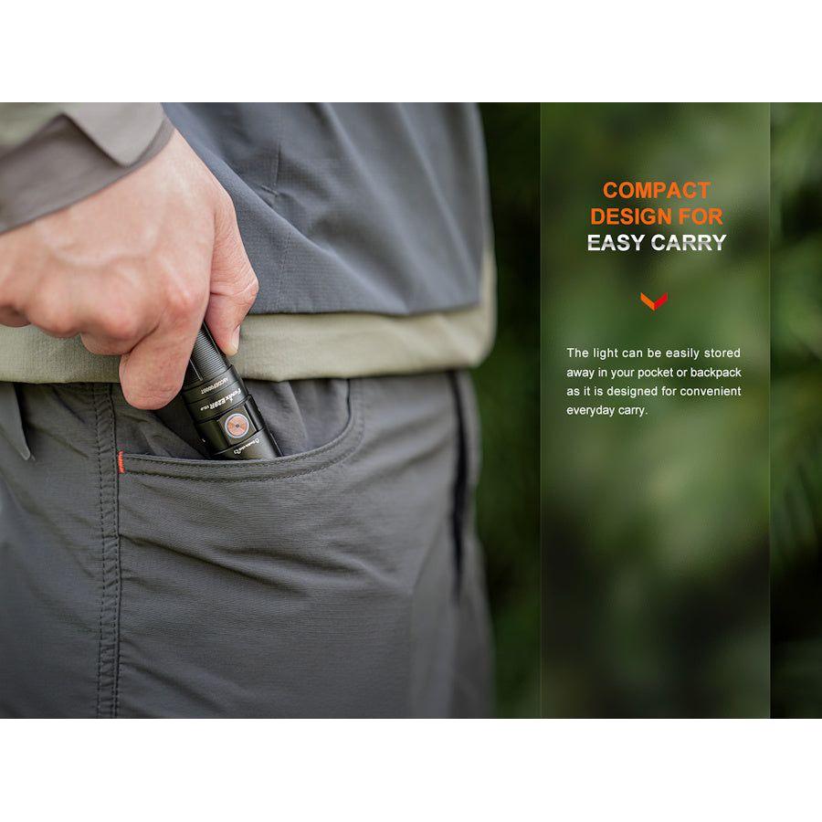 Fenix E28R V2.0 Rechargeable Flashlight - Black - Hill and Dale Outdoors