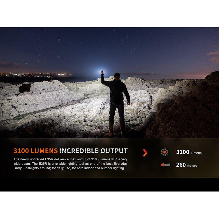 Fenix E35R Handheld Rechargeable Flashlight - Hill and Dale Outdoors