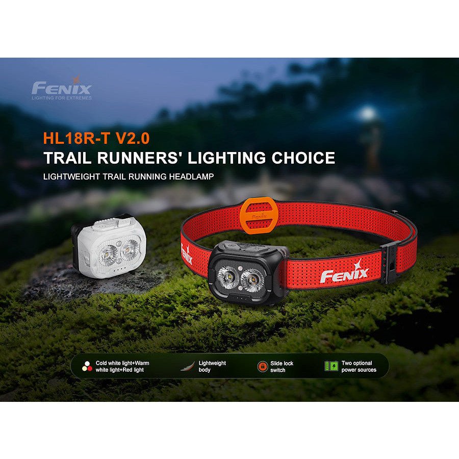 Fenix HL18R - T V2.0 800 Lumens Rechargeable Headtorch - Hill and Dale Outdoors