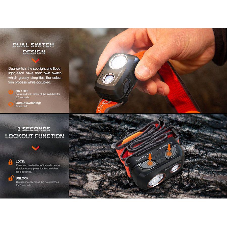 Fenix HL32R - T 800 Lumens Trail Headtorch - Black - Hill and Dale Outdoors