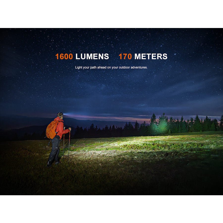 Fenix HM60R V2.0 1600 Lumens Rechargeable Headtorch - Hill and Dale Outdoors