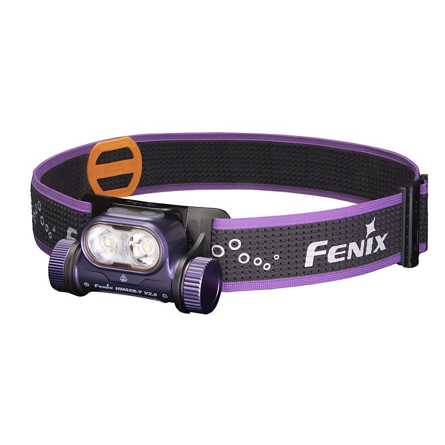 Fenix HM65R - T V2.0 Trail Running USB Rechargeable Headtorch - Dark Purple - Hill and Dale Outdoors