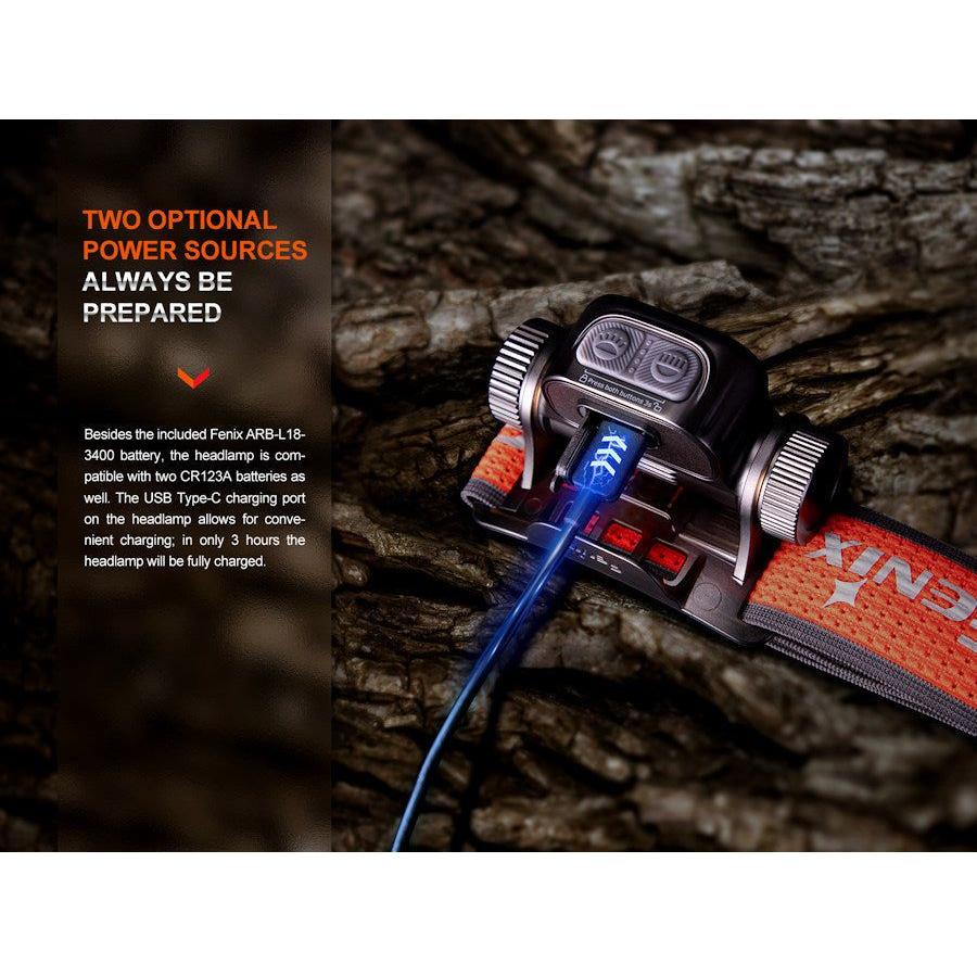 Fenix HM65R - T V2.0 Trail Running USB Rechargeable Headtorch - Nebula - Hill and Dale Outdoors