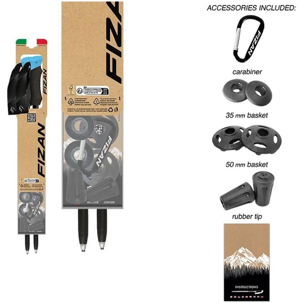 Fizan Compact 4 Walking Poles – Blue - Hill and Dale Outdoors