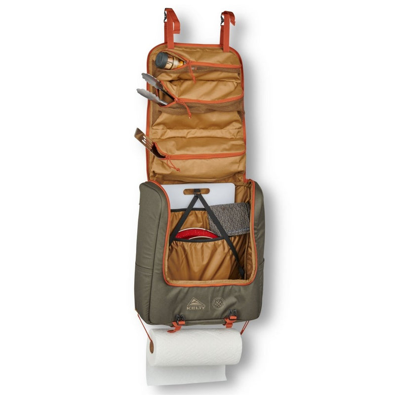 Kelty Camp Galley Deluxe Camp Kitchen Organiser in Beluga / Dull Gold - Hill and Dale Outdoors