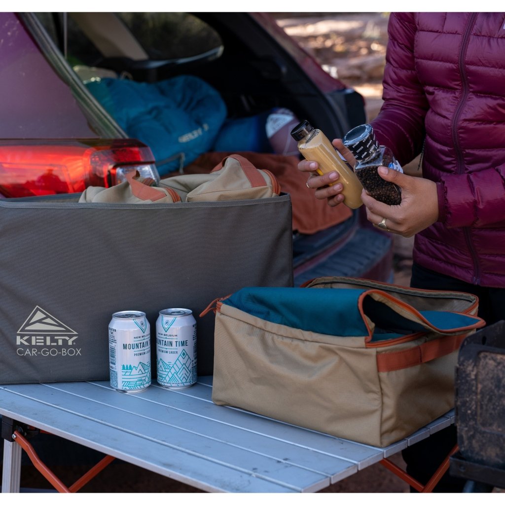 Kelty Car Go Box Camp Storage Organiser in Beluga/Dull Gold - Hill and Dale Outdoors