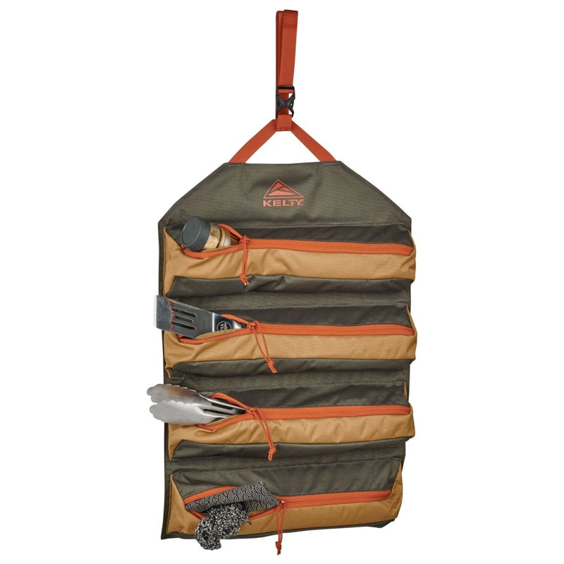 Kelty Chef Roll Camp Utensil Organiser in Beluga/Dull Gold - Hill and Dale Outdoors