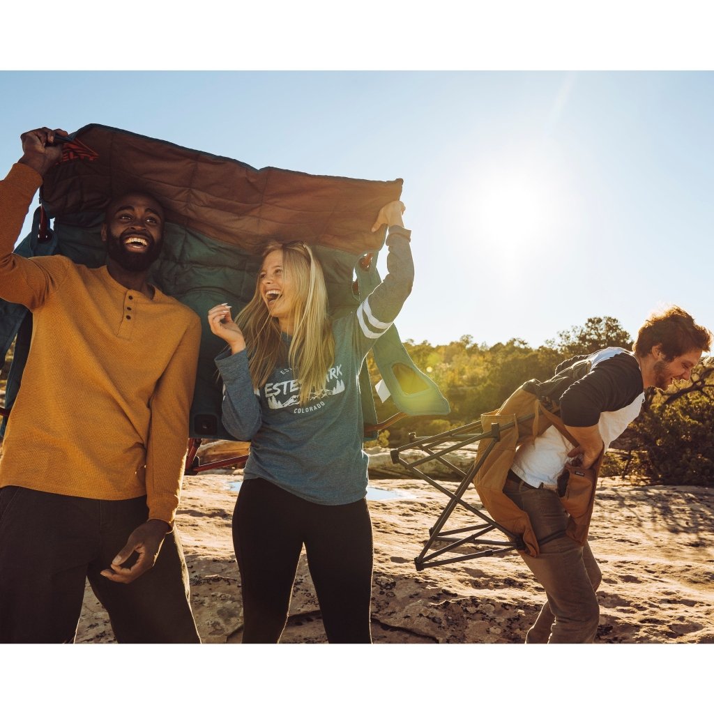 Kelty Low - Loveseat Double Camping Chair in Deep Lake/Fallen Rock - Hill and Dale Outdoors