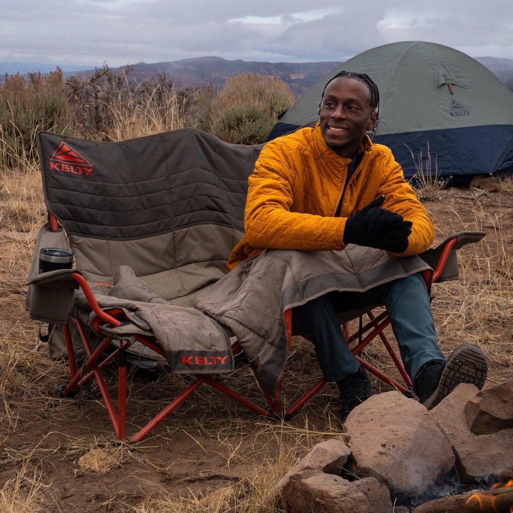 Kelty Low - Loveseat Double Camping Chair in Nest Bungee Cord/Beluga - Hill and Dale Outdoors
