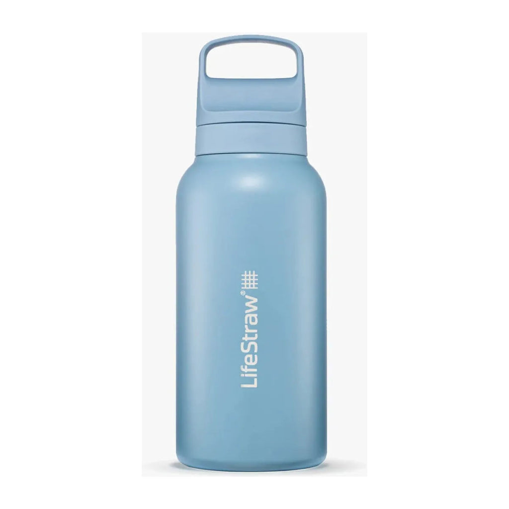LifeStraw Go Stainless Steel 1L Bottle - Icelandic Blue - Hill and Dale Outdoors