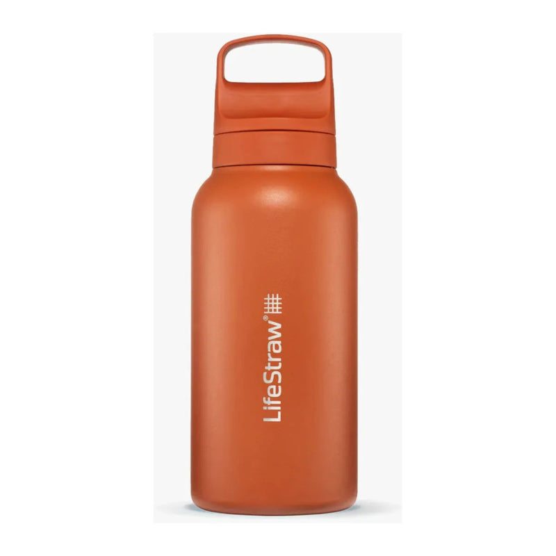 LifeStraw Go Stainless Steel 1L Bottle - Kyoto Orange - Hill and Dale Outdoors