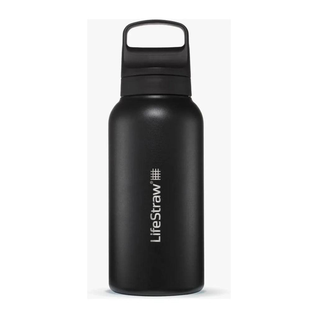LifeStraw Go Stainless Steel 1L Bottle - Nordic Noir/Black - Hill and Dale Outdoors