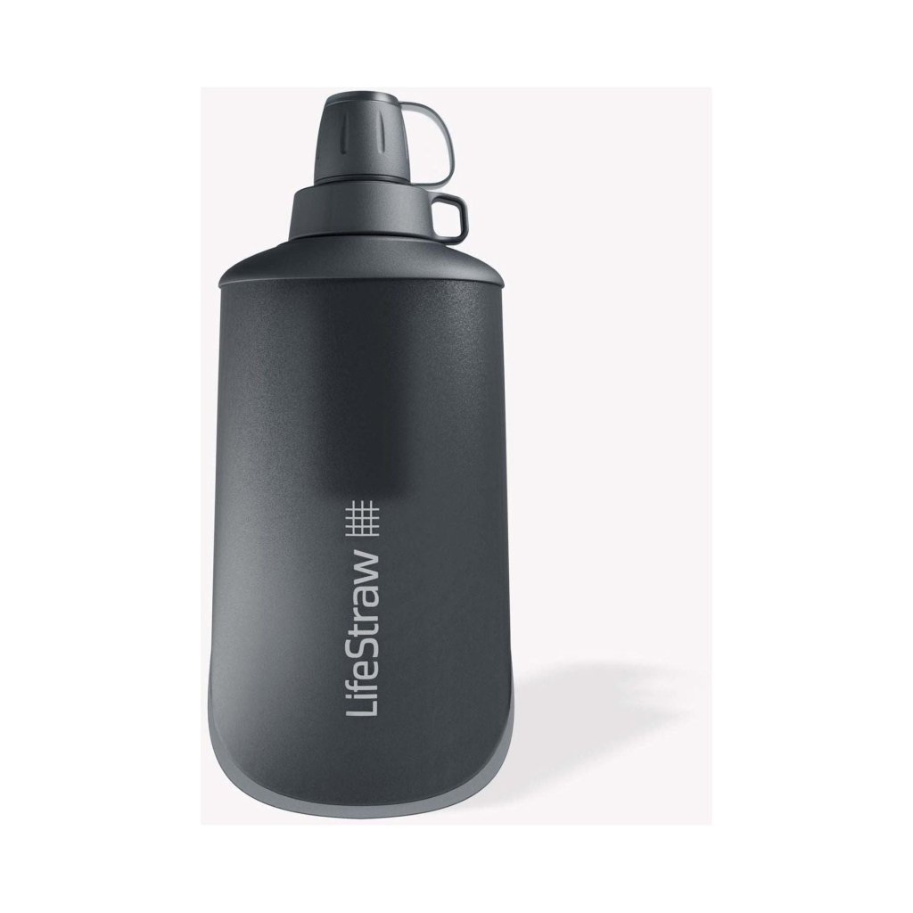 LifeStraw Peak Series 650ml Squeeze Bottle - Dark Grey - Hill and Dale Outdoors