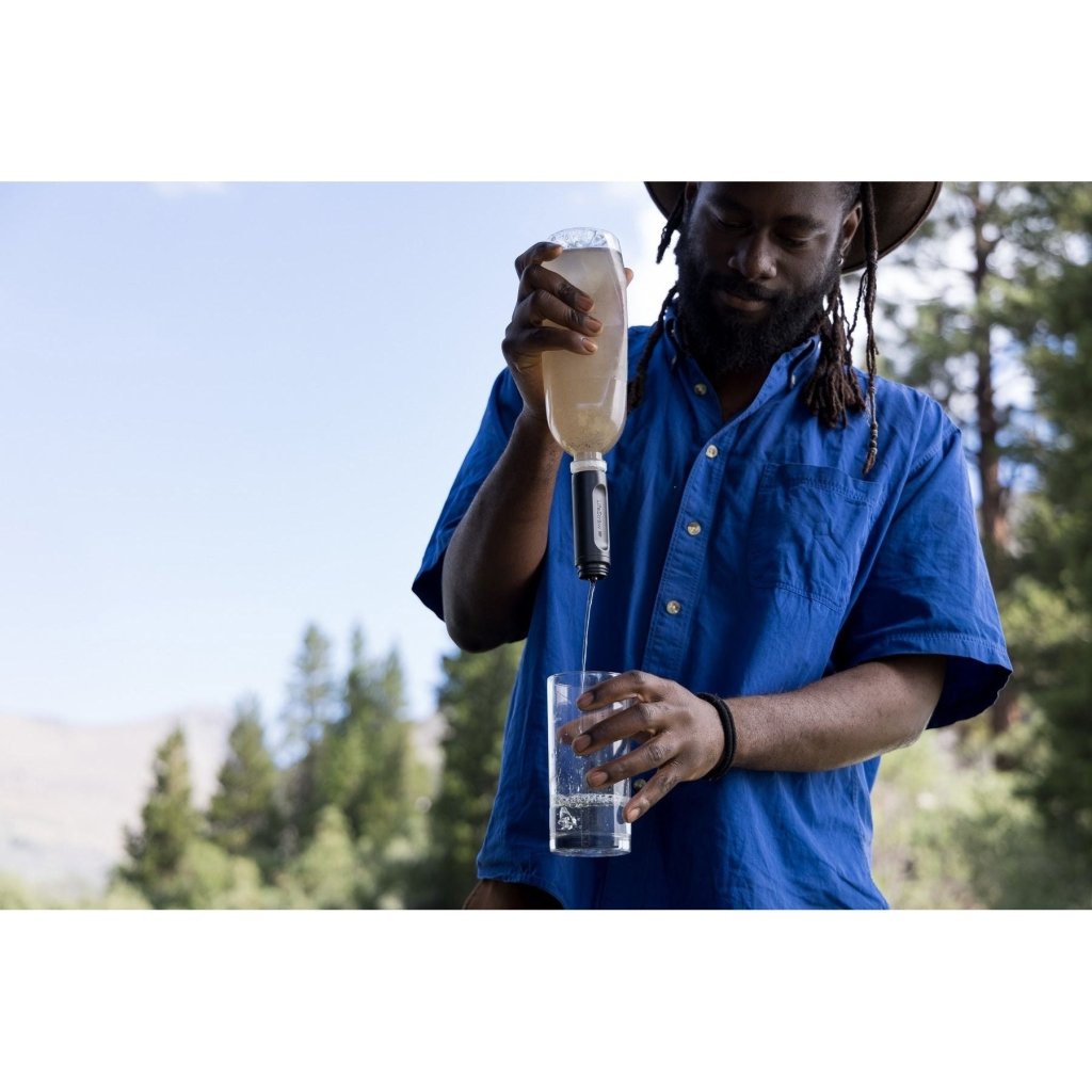 LifeStraw Peak Series 650ml Squeeze Bottle - Dark Grey - Hill and Dale Outdoors