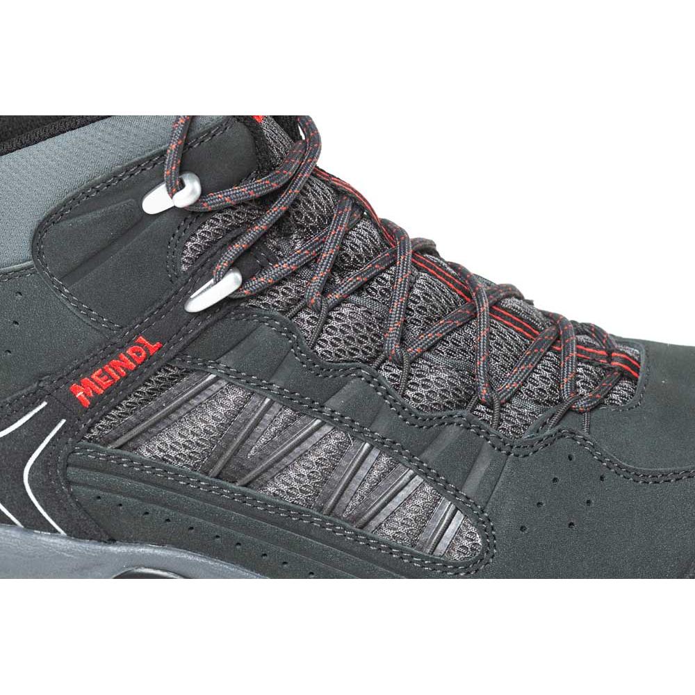 Meindl Journey Mid GTX Mens Wide Fit Walking Boots - Anthracite/Red - Hill and Dale Outdoors