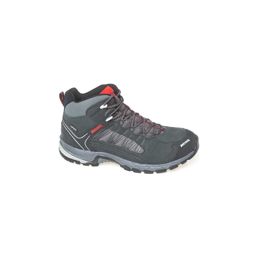 Meindl Journey Mid GTX Mens Wide Fit Walking Boots - Anthracite/Red - Hill and Dale Outdoors