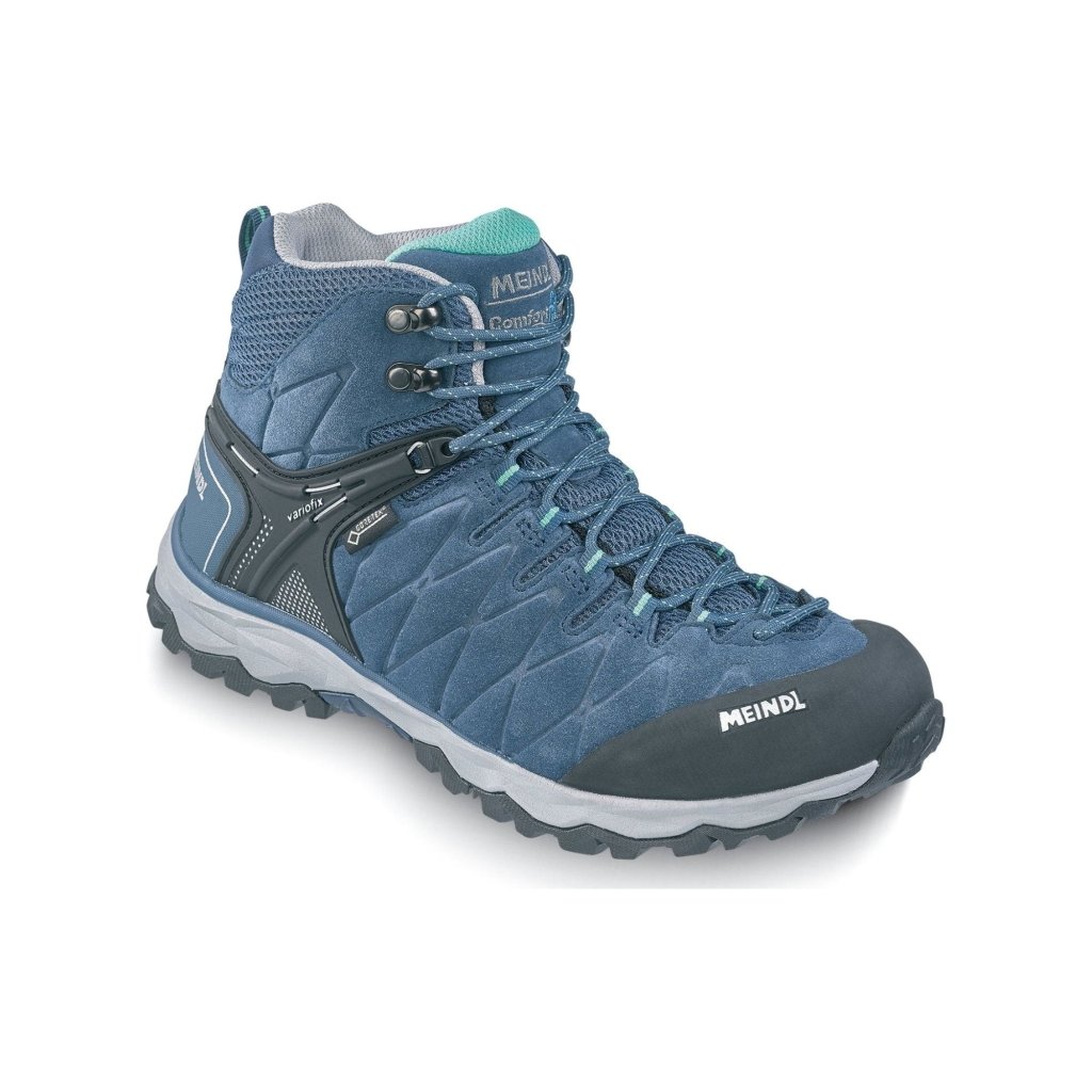 Meindl Mondello Lady Mid GTX Wide Fit Walking Boot - Blue/ Mint - Hill and Dale Outdoors