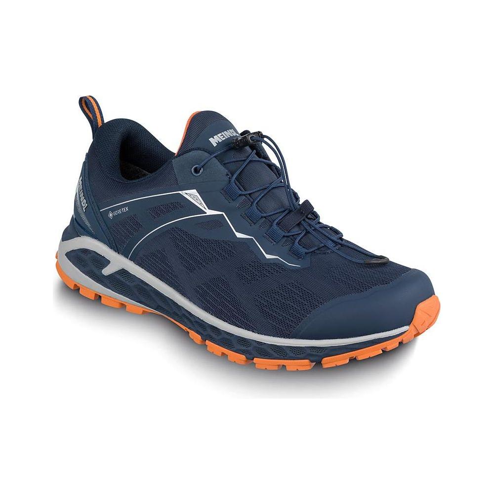 Meindl Power Walker 3.0 GTX Wide Fit Active Walking Shoes - Marine/Orange - Hill and Dale Outdoors