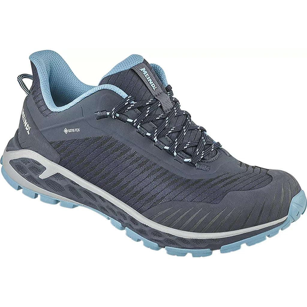 Meindl Power Walker 4.2 GTX Women&#39;s Wide Fit Active Walking Shoes - Navy/ Azure - Hill and Dale Outdoors
