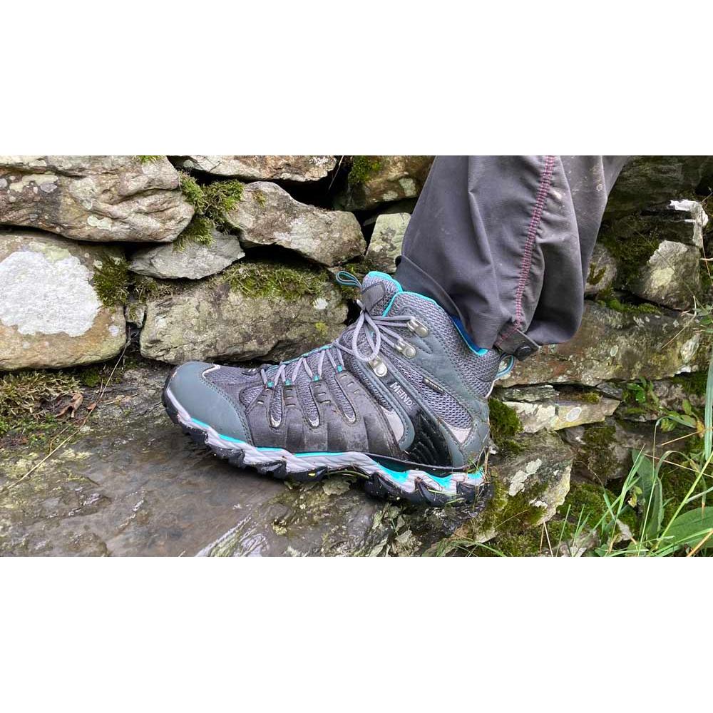 Meindl Respond Lady Mid II GTX Walking Boots - Anthracite/Turquoise - Hill and Dale Outdoors