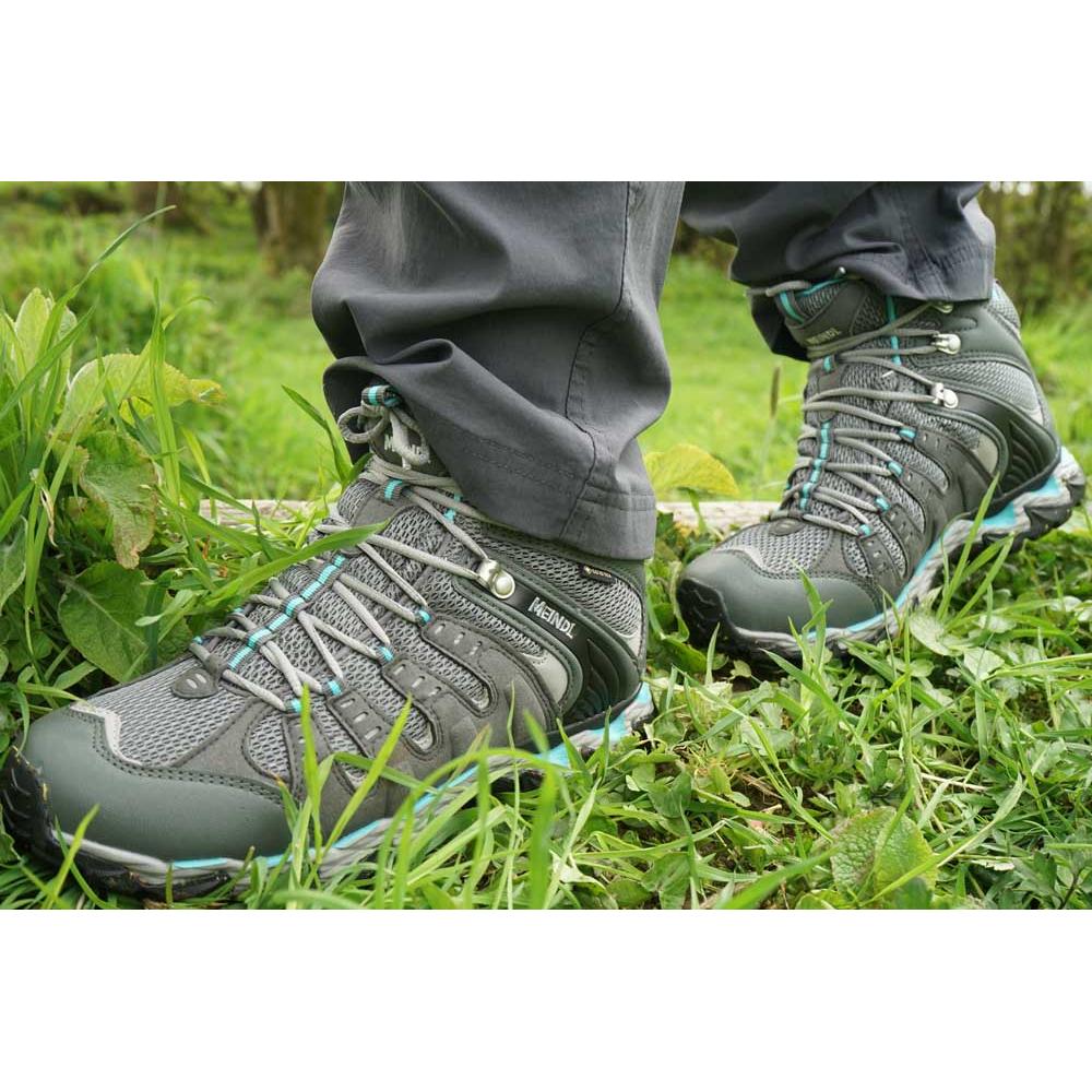 Meindl Respond Lady Mid II GTX Walking Boots - Anthracite/Turquoise - Hill and Dale Outdoors