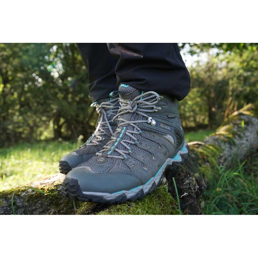Meindl Respond Lady Mid II GTX Walking Boots - Anthracite/Turquoise - Hill and Dale Outdoors