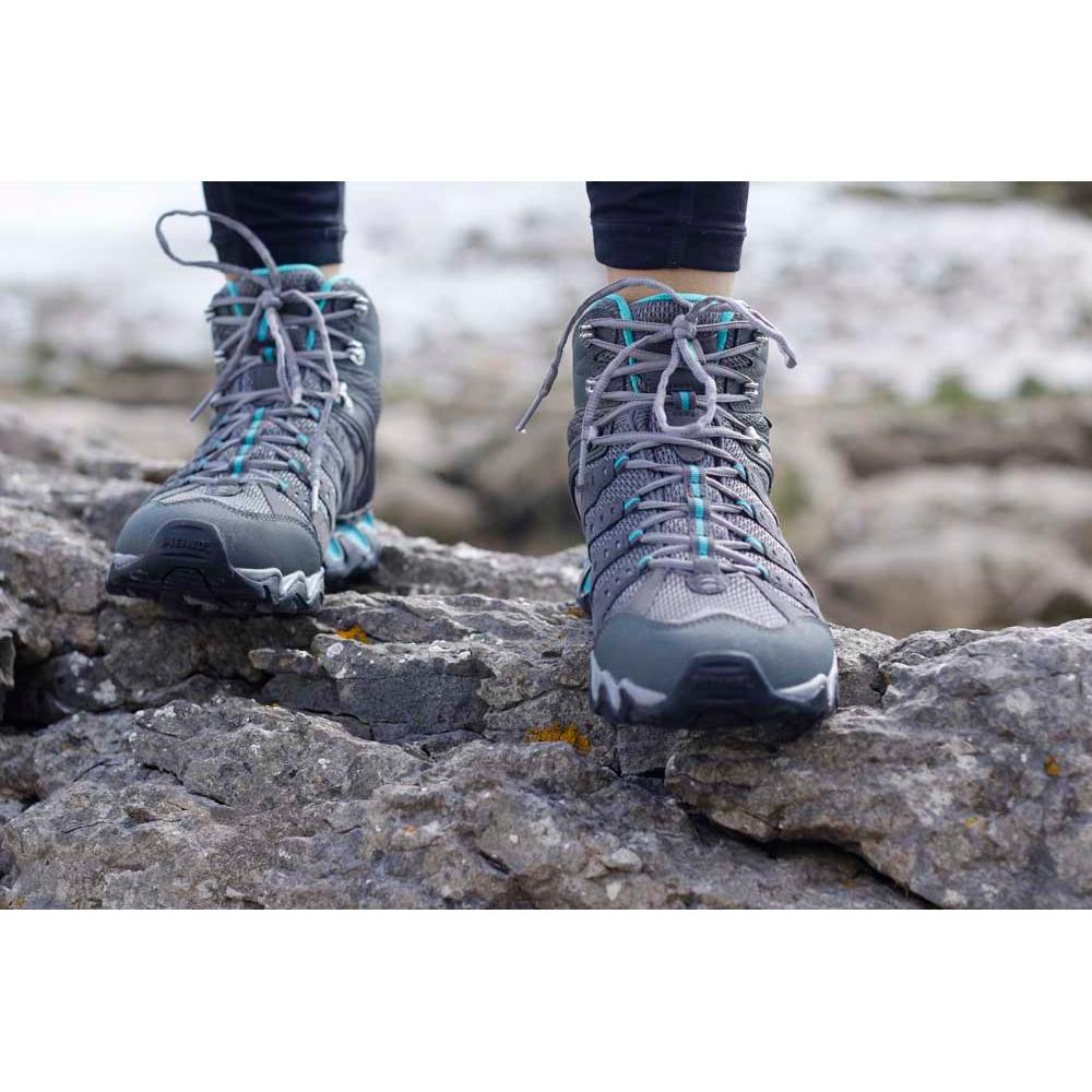 Meindl Respond Lady Mid II GTX Walking Boots - Anthracite/Turquoise - Hill and Dale Outdoors
