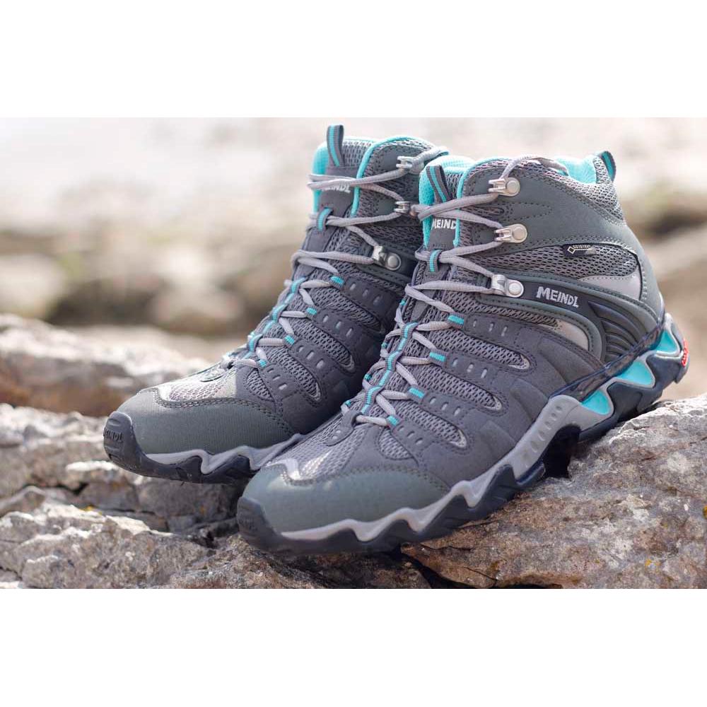 Meindl Respond Lady Mid II GTX Walking Boots - Anthracite/Turquoise - Hill and Dale Outdoors