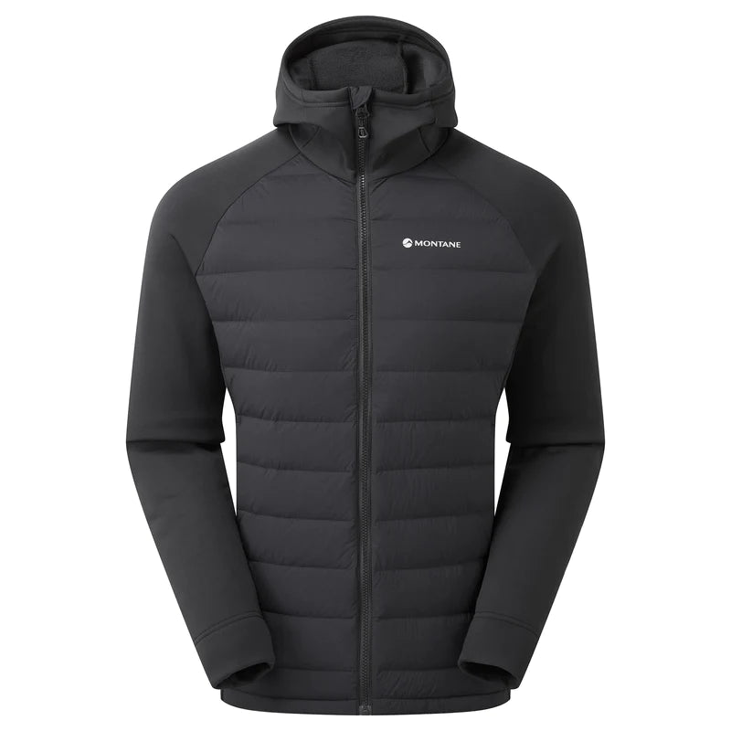 Montane Men's Composite Hooded Down Jacket - Black - Hill and Dale Outdoors